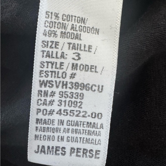 James Perse Boxy crew T-shirt black size 3 Large - Picture 7 of 8